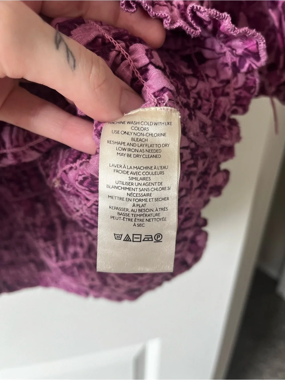 Free People Pink Purple Floral Smock it to Me